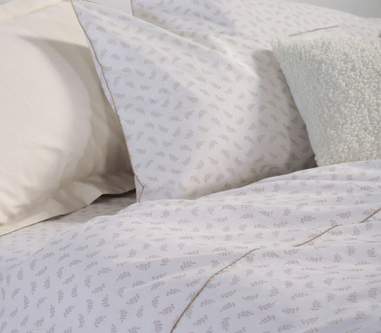 Nef-Nef Homeware Duvet Cover Set Queen with 2 Pillowcases 240x230 Amaranda Beige