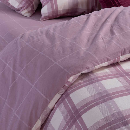 Nef-Nef Homeware Σετ Παπλωματοθήκη Βαμβακερή Μονή με Μαξιλαροθήκη 160x230cm Charlie Rose