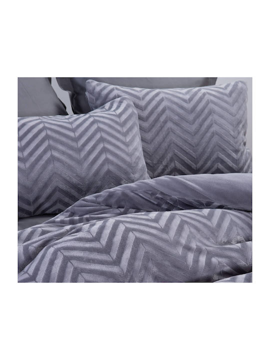 Nef-Nef Homeware Bettbezug-Set Übergröße mit 2 Kissenbezügen 240x220 Carmen Grey