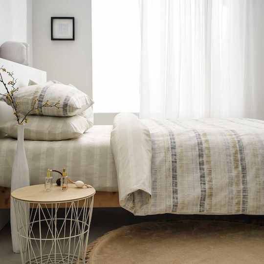 Vesta Home Σετ Παπλωματοθήκη Βαμβακερή Διπλή με 2 Μαξιλαροθήκες 200x240cm Irene 02