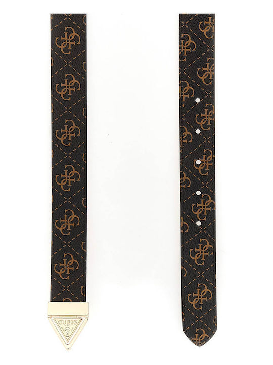 Guess Eco Erica Reversible & Adjustable Women's Belt Bw9142p4330-bnl Brown