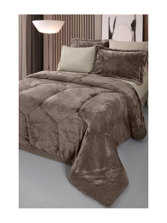 Guy Laroche Duvet Queen 240x260cm Prisma Cocoa 780 GSMGsm