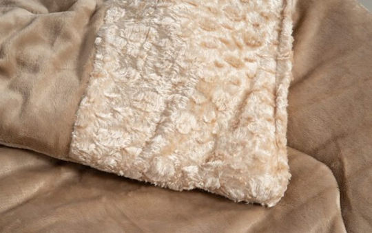 Kipper Κουβερτοπάπλωμα Σετ Υπέρδιπλο 220x240εκ. Pilar Beige 3τμχ