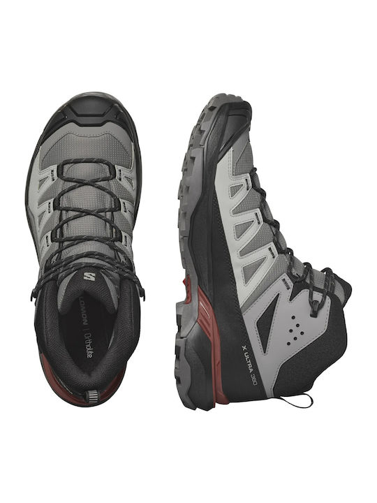 Salomon X Ultra 360 Mid GTX Men's Hiking Waterproof Boots with Gore-Tex Membrane Gray