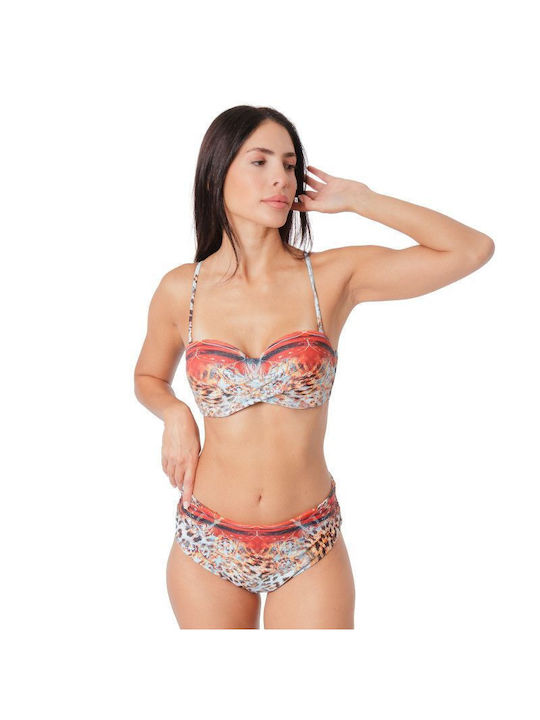 Silia D Bikini Set Top & Slip Bottom Colorful Animal Print