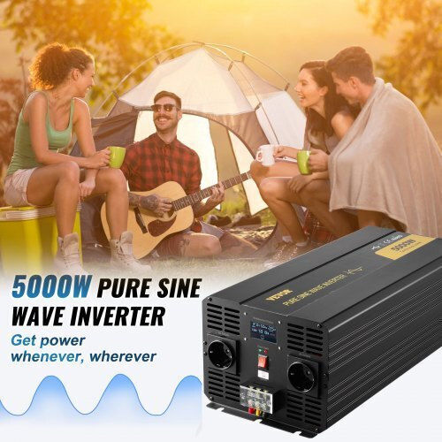 Vevor Inverter für Autos Reine Sinuswelle 5000W zur Umwandlung von 12V DC in 230V AC