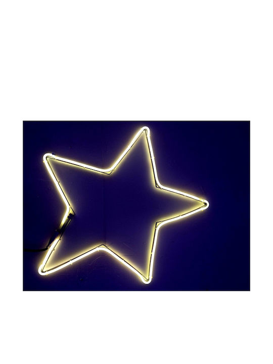 TnS Weihnachtlicher Dekorativer Anhänger Stern Beleuchtet Kunststoff Weiß 54x60x56cm 1Stück