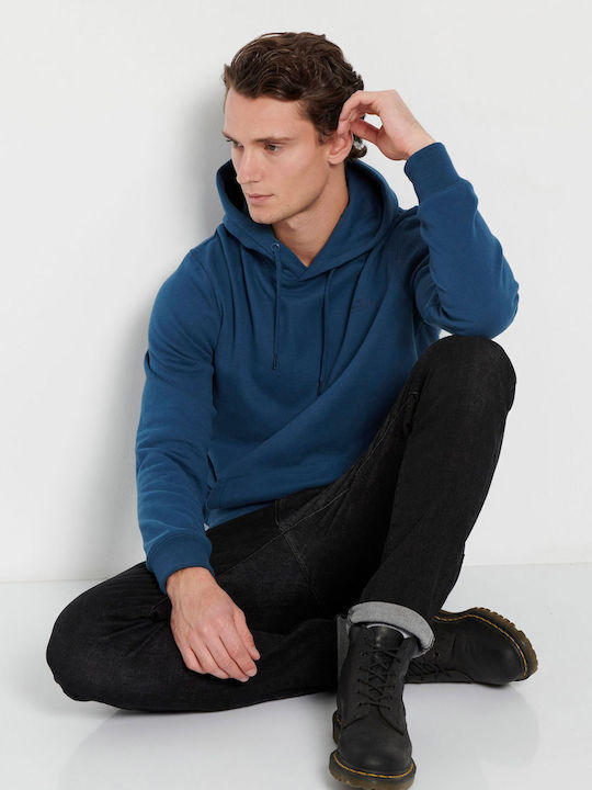 Funky Buddha Sweatshirt with Hood Blue