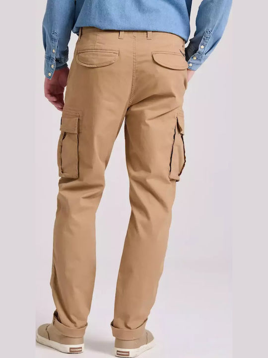 Trousers Cargo Elastic in Regular Fit Beige