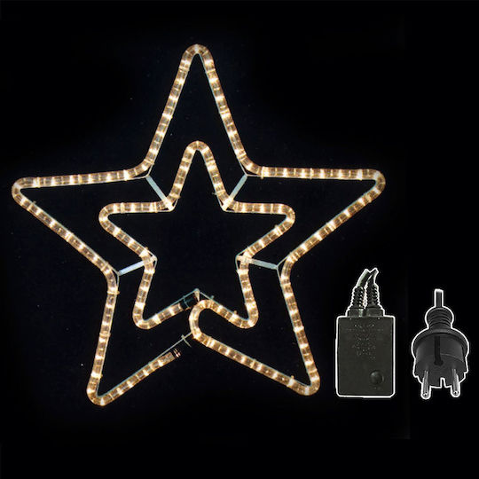 XMASfest Χριστουγεννιάτικο Αδιάβροχο Αστέρι Πλαστικό Λευκό 56x56εκ.