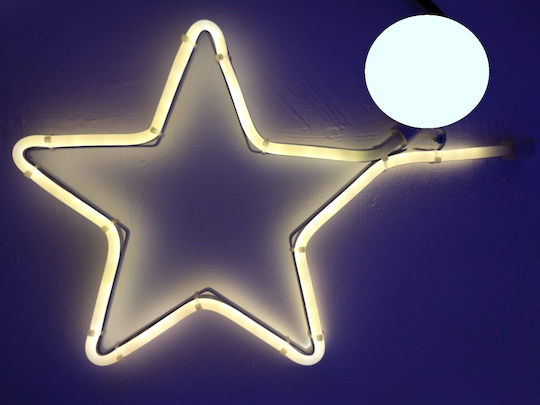 TnS Plastic Illuminated Christmas Decorative Pendant Star White