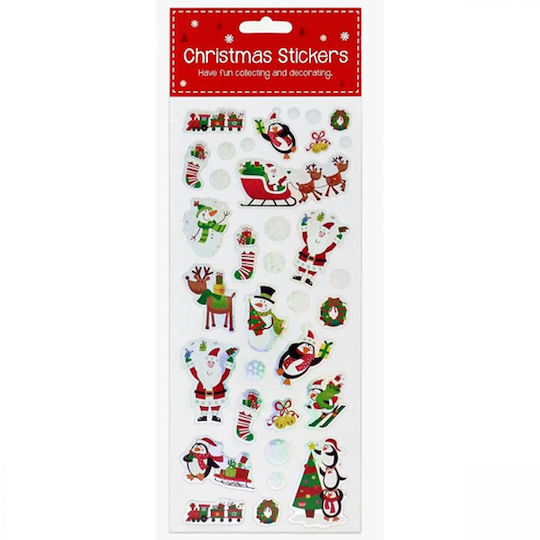 Exas Paper Crăciun Autocolante cu Design Άγιου Βασίλη Xmas Santa Friend 11x31cm.