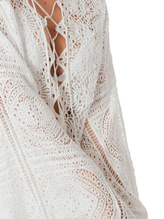 Silia D Women's Caftan Beachwear White