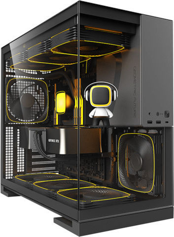 Geometric Future Model 5 Gaming Midi-Turm Computergehäuse Schwarz