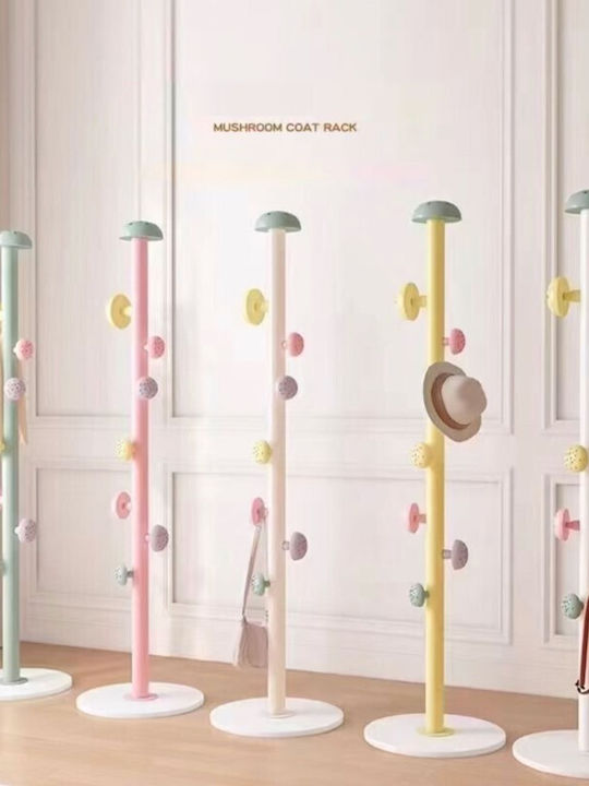 Colorful Mushroom Children's Coat Rack 30x170cm Vc2820 Pink