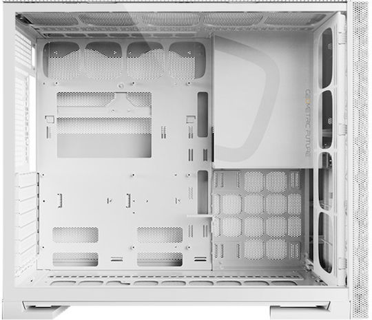 Geometric Future Model 5 Gaming Midi Tower Computer Case with Side Window White