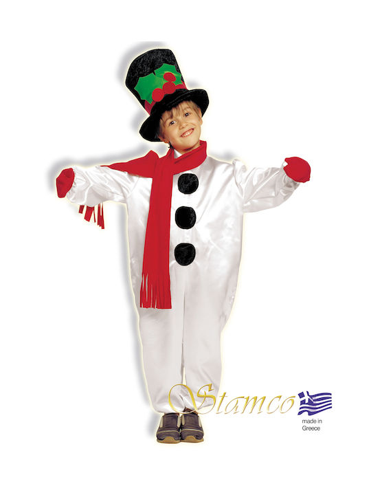 Stamco Kids Christmas Costume Snowman Snowman White