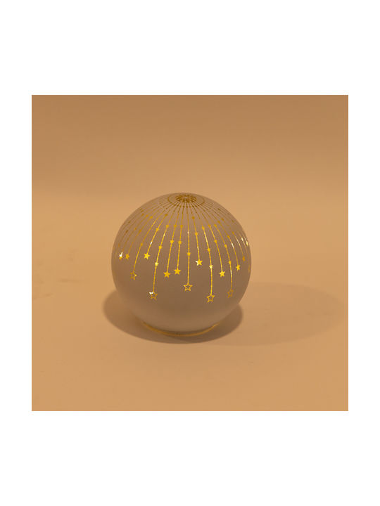 Eurolamp Illuminated Christmas Glass Figure Ball White 15x15x15cm 34pcs