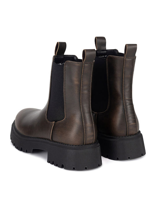 Damen Chelsea Stiefeletten Braun
