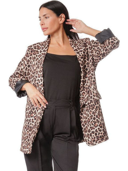 Silia D Γυναικείο Σακάκι Animal Print