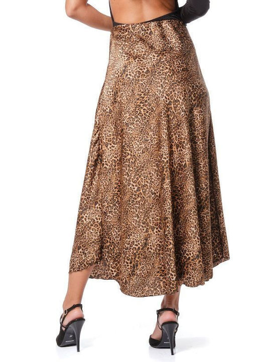 Silia D Midi Skirt Leopard Animal Print