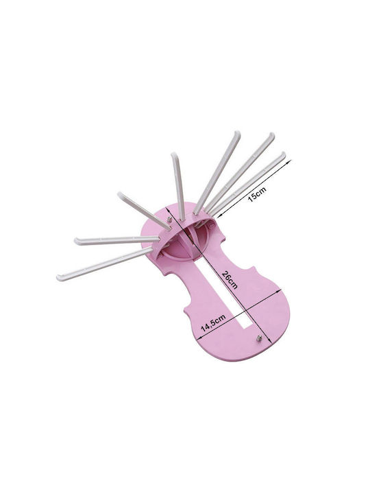 Multifunctional Storage Unit Zola Towels Kitchen Utensils Foldable Plastic 7 Arms Pink
