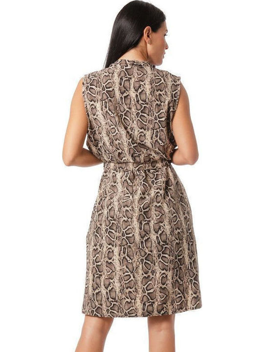 Kimono Midi cu Imprimeu Animal