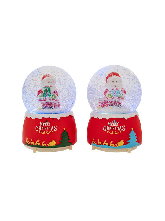 Iliadis Christmas Snowball Illuminated with Santa Claus 10x10x15cm