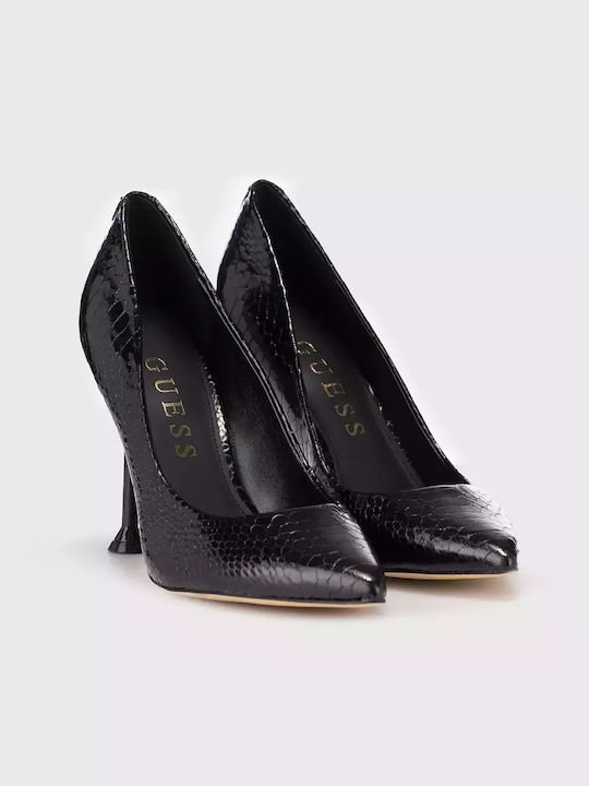 Guess Synthetic Leather Black Heels