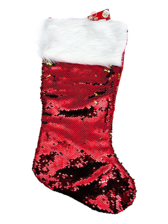 Fun World Christmas Decorative Fabric Red Socks H50cm