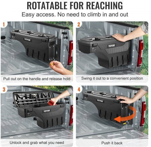 Vevor Car Bed Toolbox for Ford Sierra for Chevrolet Silverado