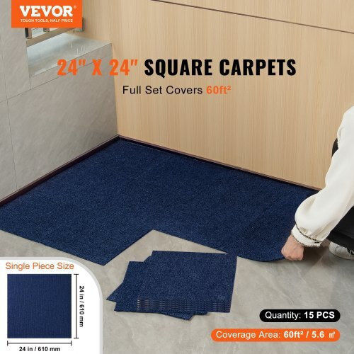 Vevor Boden Puzzle Fitnessstudio Blau 60.96x60.96cm 15Stück