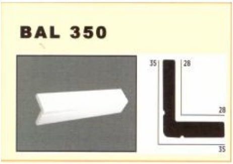 Decolux Wall Profile Corner Cover Bal 350 35x35 Mm