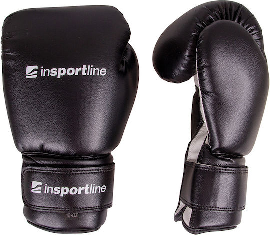 inSPORTline Γάντια Πυγμαχίας από Συνθετικό Δέρμα για Σάκο Μαύρα