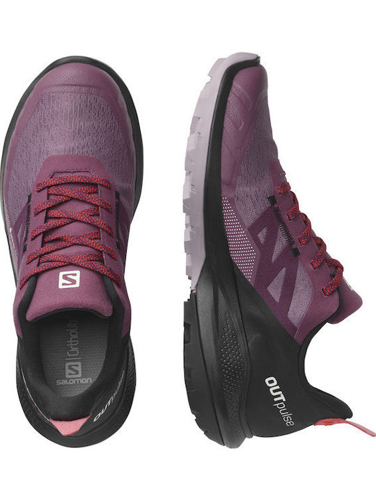 Salomon Outpulse GTX Γυναικεία Ορειβατικά Παπούτσια Αδιάβροχα με Μεμβράνη Gore-Tex Tulipwood / Black / Poppy Red