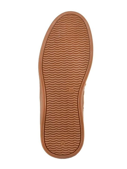 Leder Stiefeletten Damen Tabac Braun