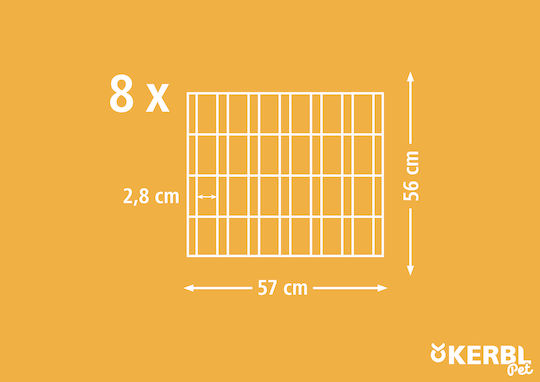 Kerbl Parc Metalic Pentru Câini 56x56x56 cm Argintiu
