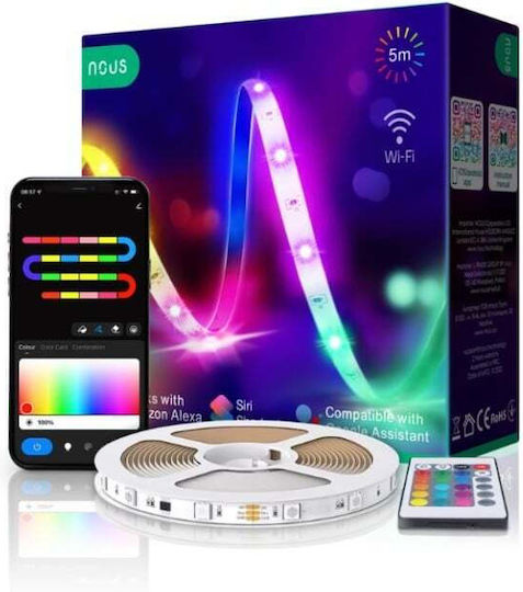 Nous Smart LED-Streifen Wi-Fi 12V RGB Licht 5m Typ SMD5050