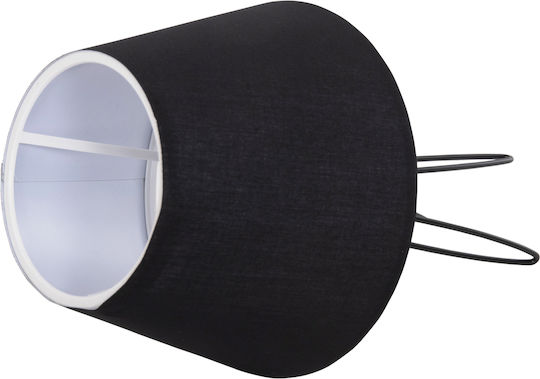 HomeMarkt LIVO Metal Table Lamp for Socket E27 with Black Shade and Base