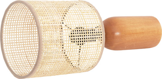 HomeMarkt Lyktur Table Lamp for Socket E14 with Beige Shade and Brown Base