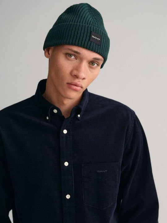 Long-sleeved Corduroy Shirt Navy Blue