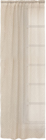 Easy Home Пердета с Плик с Писалка Бежови 140x270см