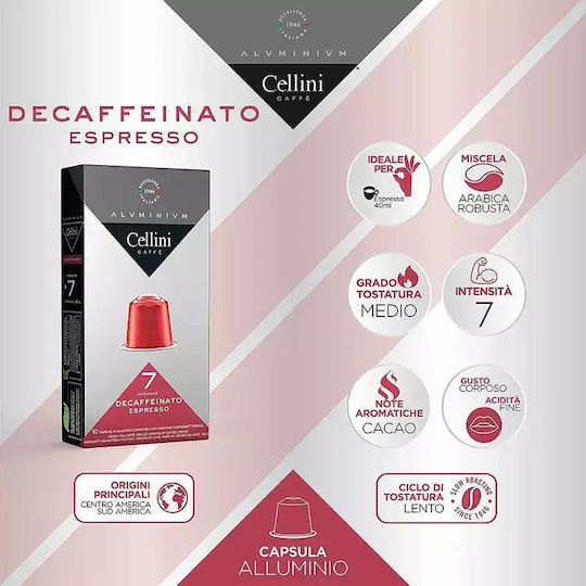 Италианско кафе Дек съвместимо с Nespresso Cellini алуминиеви 30 капсули