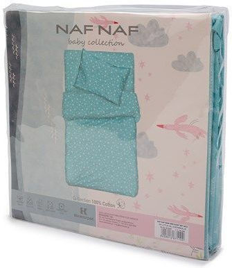 Viokarpet Комплект Бебешки Чаршафи За Количка Памучни Светлосини 120x170бр 3бр