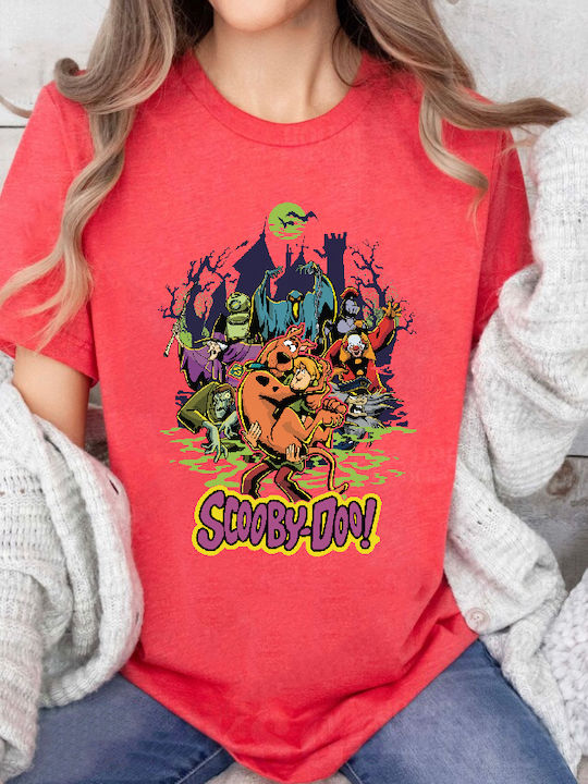 Fruit of the Loom Scooby Doo No2 Μπλούζα Κόκκινη Βαμβακερή
