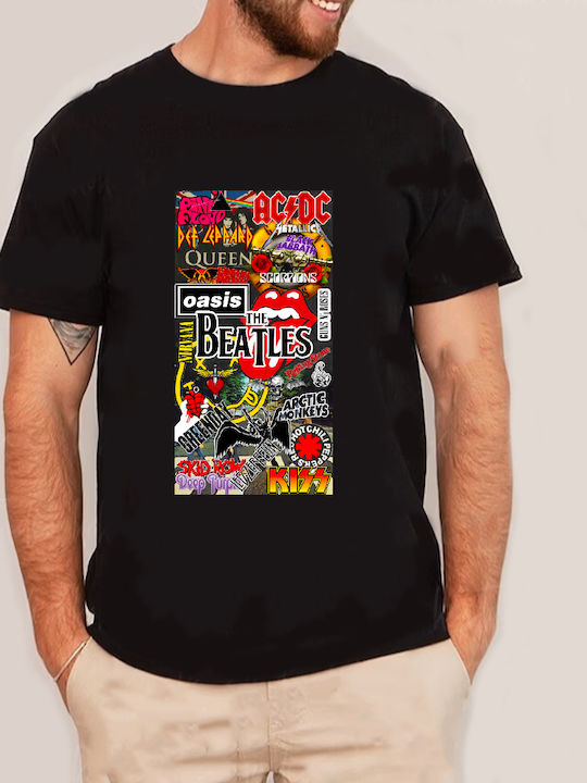 Fruit of the Loom Rock Music No1 Μπλούζα AC/DC Μαύρη Βαμβακερή Fruit of the Loom Rock Music No1 Μπλούζα AC/DC Μαύρη Βαμβακερή