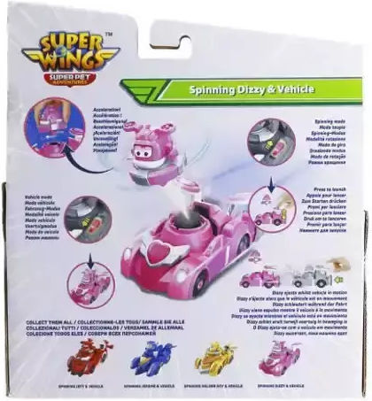 Just Toys Super Wings Super Pet Αυτοκινητάκι Spinning Dizzy & Vehicle για 3+ Ετών (Διάφορα Σχέδια) 1τμχ