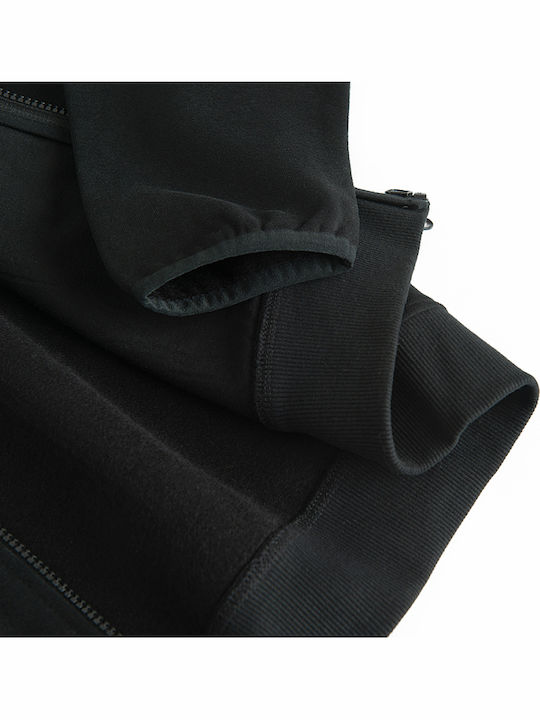 Kinder-Sweatshirt Strickjacke Mit Taschen Schwarz