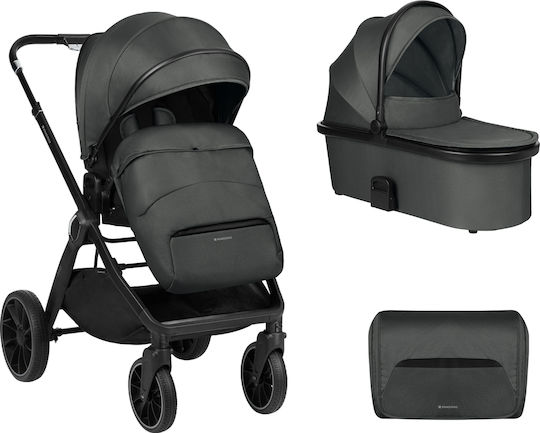 Kikka Boo Tiffany Adjustable 2 in 1 Baby Stroller Suitable for Newborn Dark Grey 12.5kg