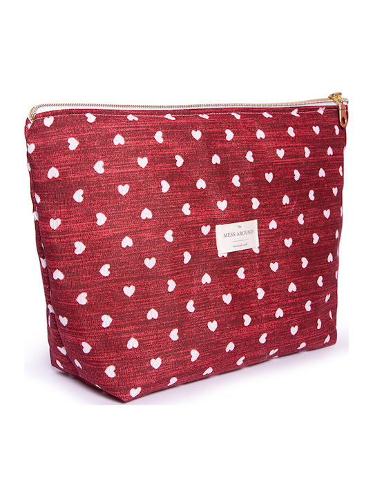 Damen Necessaire in Burgundisch Farbe